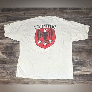 Vintage Adidas Shirt - DC United MLS Tee - White - Made USA Men’s XL